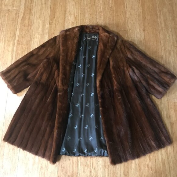 Vintage Burger Philipps mink fur coat (size M, preowned) - Picture 1 of 10